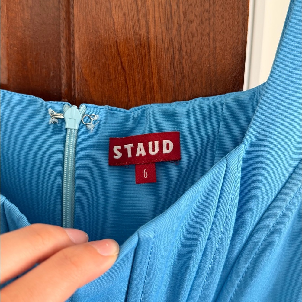 STAUD Blue Mini Basque Dress - Picture 2 of 3